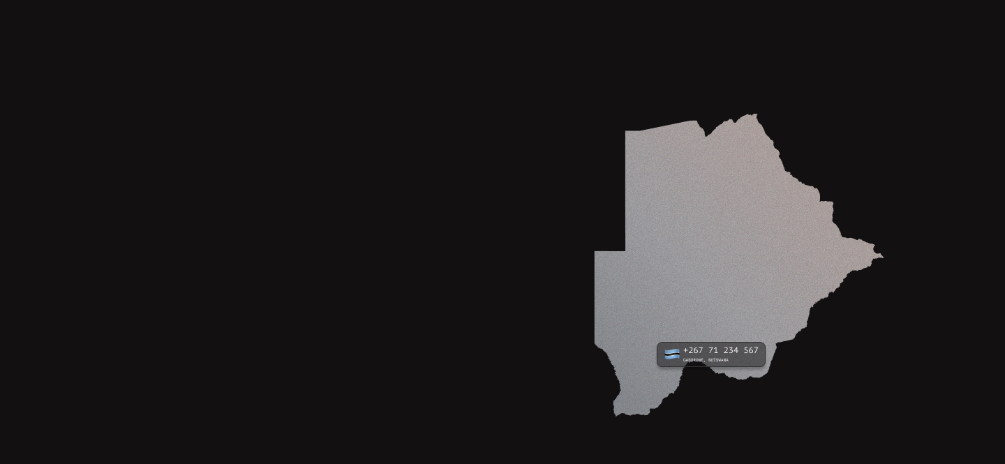 Botswana virtual phone numbers