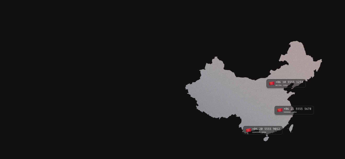 China virtual phone numbers